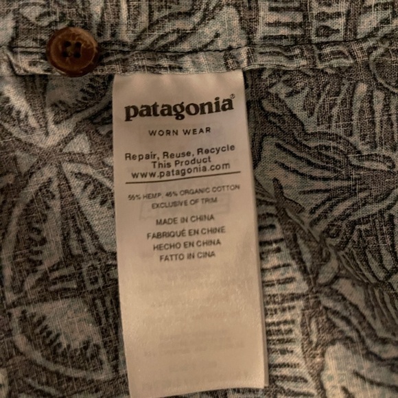 Patagonia Men’s Organic Cotton Back Step Shirt Abstract Print Large - Picture 4 of 7
